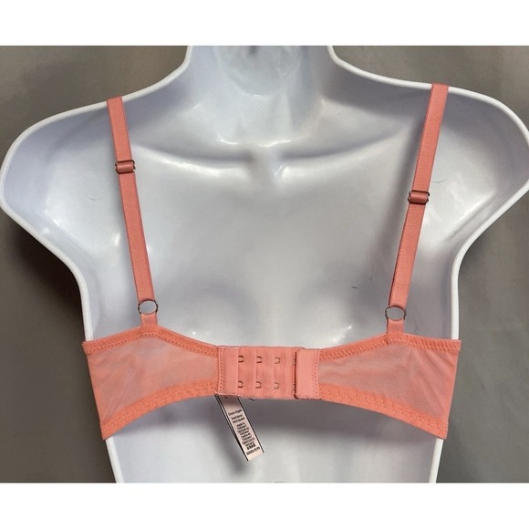 Victoria's Secret 36DDD Dream Angels Cross Dye Lace Lined Demi Bra Cocktail Pink - Picture 4 of 13